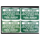 Early Farm Bureau Member $200 Reward Metal Signs
