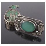 Assorted Native Sterling Silver Rings and Brooch