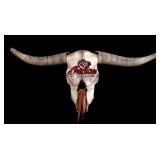 Folk Art European Longhorn Mount Indian Motorcycle