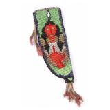 Plains Polychrome Pictorial Pony Bead Knife Sheath