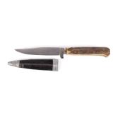 Schmidt & Ziegler Stag Handle Gambler Boot Knife