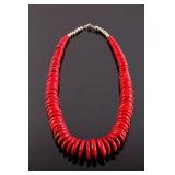 Navajo Discoidal Coral Necklace