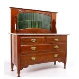 Stained Glass, Tile, & Walnut Server