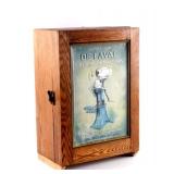 Antique De Laval Cream Separator Oak Cabinet