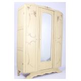 Antique Yellow Art Nouveau Armoire