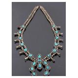 Navajo Old Pawn Silver Squash Blossom 1900-1940