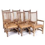 La Lune Collection Rustic Hickory & Leather Chairs