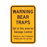 Montana Game, Fish, & Parks Bear Trap Sign