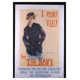 Original WWI Navy Recruiting Poster