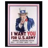 Original WWI 1917 Uncle Sam Recruiting Poster