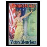 Original WWI Victory Liberty Loan War Bond Poster