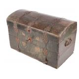 Antique Wood & Cast Iron Chest c. 1836