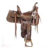 Custom Fremont Saddle CO. Tooled Saddle c. 1905