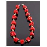 Navajo Coral Nugget Necklace