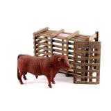 Frawley Ranch Carved Wooden Bull Spearfish SD