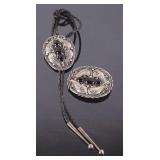 Navajo Sterling Silver Bolo-Tie & Belt Buckle Set