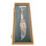 Northern Plain Bone Knife & Parfleche Bead Sheath