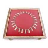 Northern Plain Trade Bead & Buffalo Teeth Necklace