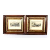 Ornate Picture Frames & Etchings 19th Century