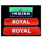 Indian & Royal Gas Station Pump Glass Inserts