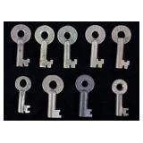 SP & IC Railroad Brass Switch Lock Keys