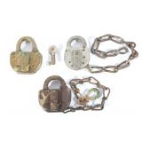Early Northern Pacific Railroad Switch Locks & Key