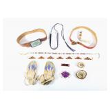 Beaded Indian Belts, Moccasin, Buckle, & Hair Clip