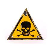 WWII Nazi Skull & Crossed Bones Porcelain Sign