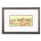 Original Watercolor The Cathedral Florence, Italy