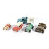 Early Tin Lithograph Toy Trucks & Cars