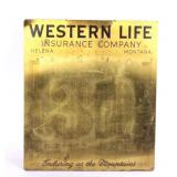 Western Life Helena Brass Calendar Plaque