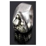 Sandra E Sheila Sterling Silver & Pyrite Ring