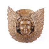 Hand Carved Cherub Figural Sculpture