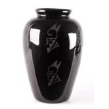 Modern Navajo Black On Black Vase