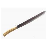 Stag Handled Heavy Frontier Fighting Knife c.1840