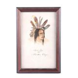 Four Bears the Mandan Cheif Portrait K. Bodmer