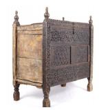 Antique Ornate Mexican Hand Carved Blanket Trunk