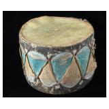 Northern Plains Polychrome Painted Drum 1900