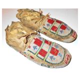 Central Plains Fully Beaded Moccasins Early 1900
