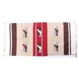 Zapotec Mexican Wool Rug With Birds