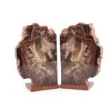 Large Montana Petrified Wood Bookends