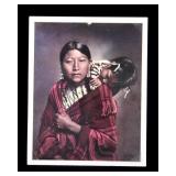 L.A. Huffman Young Cheyenne Mother and Child Photo