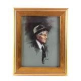 Donald Muth Pastel Portrait of C.M. Russell