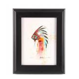 War Bonnet Acrylic Painting by Mike La Fleur