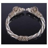 Sterling Silver Spring Loaded Butting Ram Bracelet