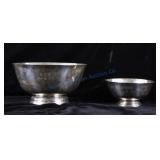 Early Sterling Sliver Serving Bowls (2)