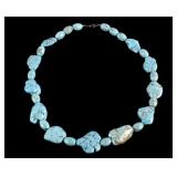 Cripple Creek Turquoise Chunk Necklace