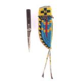 Cheyenne Fully Beaded Sheath & Trade Knife Modern