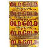 Five NOS Single-Sided Old Gold Cigarettes Ad Signs