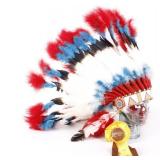 Ornate Award Winning Beaded Indian Head Dress
